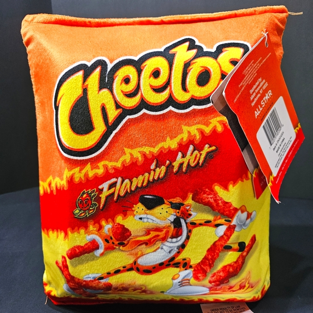 2-in-1 Pillow and Snack Tray- Flamin' Hot Cheetos Snuggie Couch Cup Holder NWT